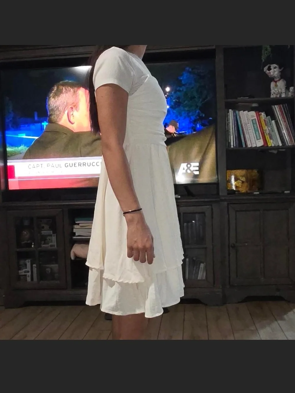 Girls Cream Spaghetti-Strap Layered Dress